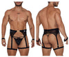 Candyman 99690 Garter tangas de dos piezas Color negro