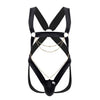 CandyMan 99695 Harness Bodysuit اللون أسود