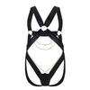 Candyman 99695 Harness Bodysuit Color Black