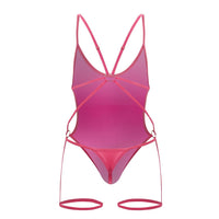 Candyman 99697 Garter Bodysuit Color Pink