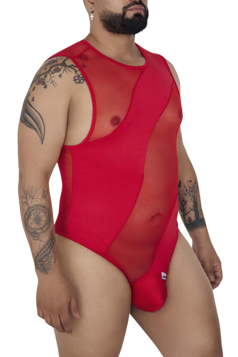 Candyman 99699x Mesh Bodysuit Color rojo