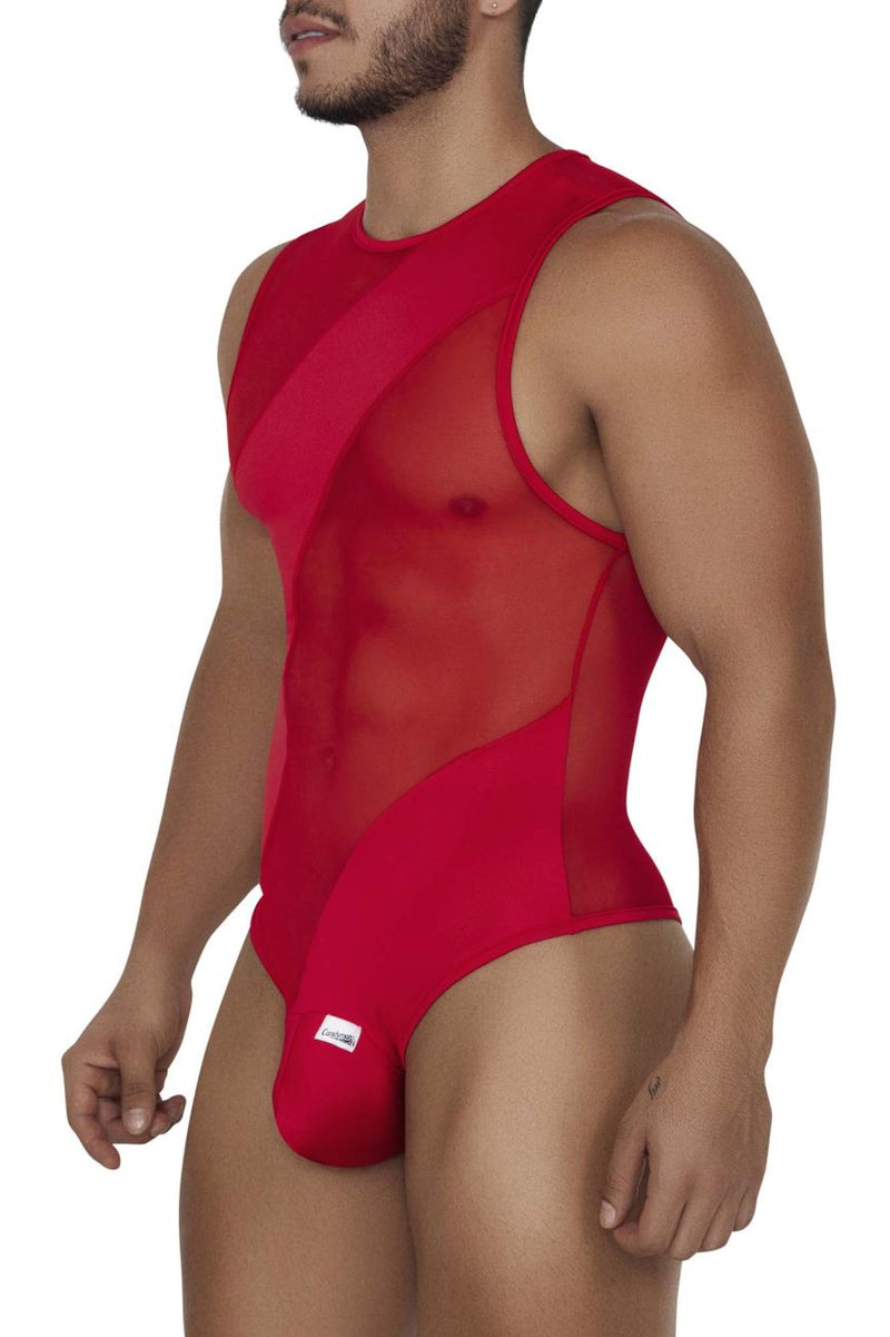 CandyMan 99699 Mesh Bodysuit Color Red