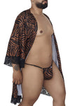 Candyman 99700x Robe Thong Twong Two Piece Set Color Animal Print