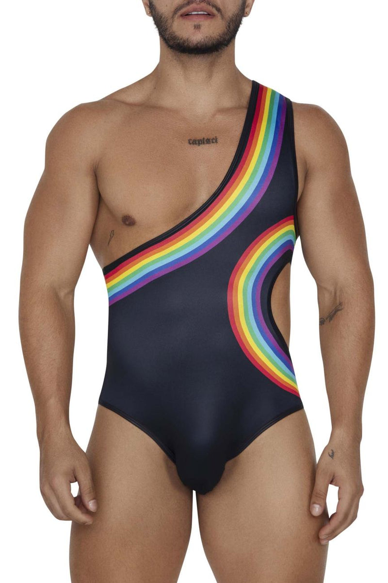 Candyman 99702 Rainbow Bodysuit Color Black