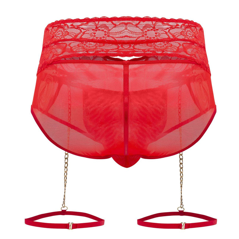 Candyman 99703 Garter Briefs de dos piezas Color Rojo