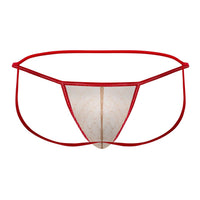 CandyMan 99709 Micro Lace Jockstrap Color Beige-Red