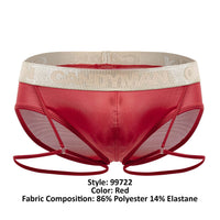 Candyman 99722 Garter Mesh Briefs color rojo