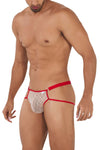 Candyman 99730 en dentelle jockstrap cool beige-rouge