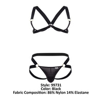 Candyman 99731 Harnais-Bra Bra Two Piece Set Color Black