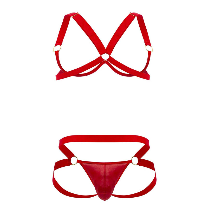 Candyman 99731 harnais-bra en deux pièces couleurs rouge