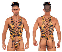 CandyMan 99734 Safari Bodysuit Color Tiger Print