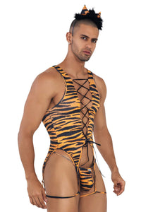 Candyman 99734 Safari Bodysuit Color Tiger Print