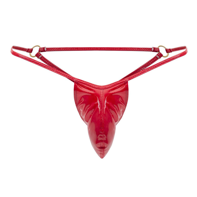 CandyMan 99738 لون أحمر لامع G-String