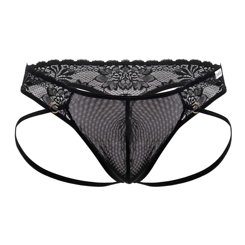 Candyman 99747 Lace Thongs Color Black