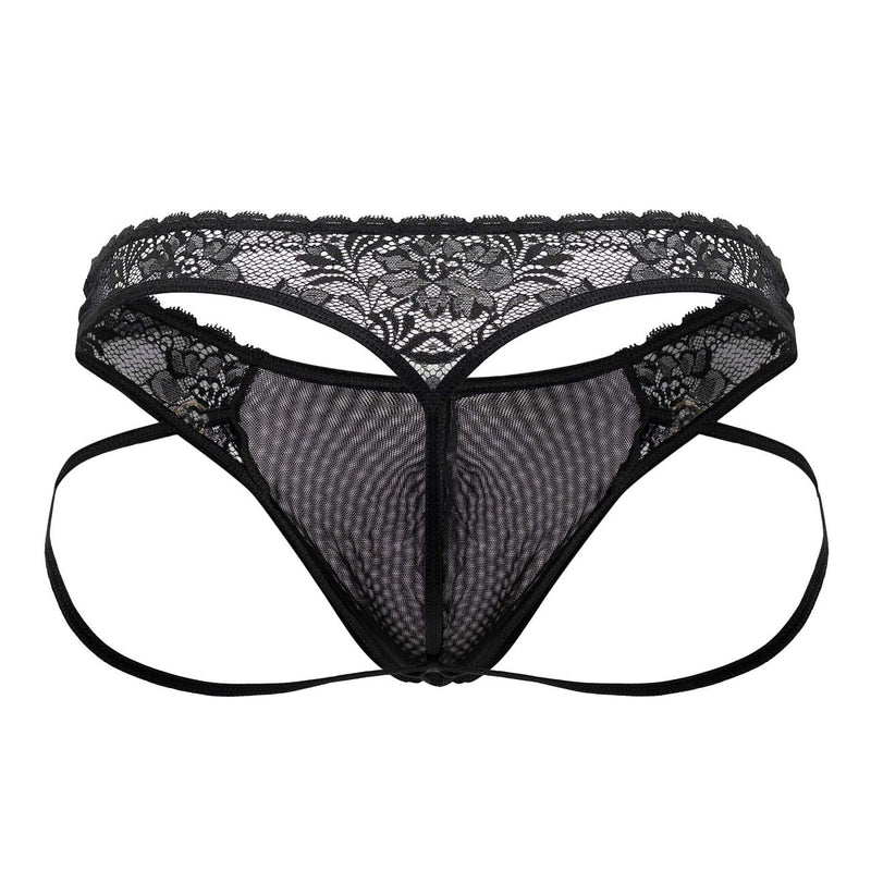 Candyman 99747 Lace Thongs Color Black