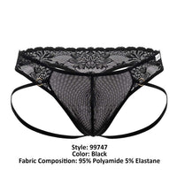 Candyman 99747 Lace Thongs Color Black