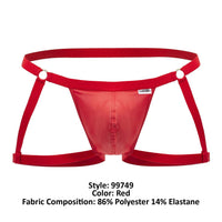 Candyman 99749 Garter Jockstrap Color Red