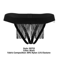 Candyman 99755 Color de tangas Fringe Negro