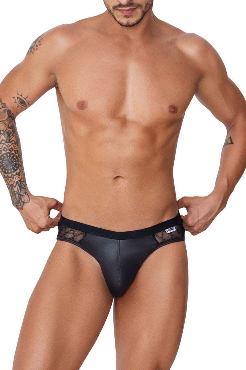 Candyman 99763 Color de Jockstrap de encaje negro