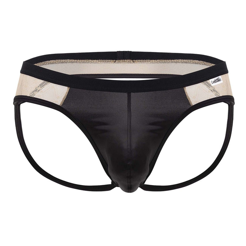 Candyman 99763 encaje color jockstrap nude-negro