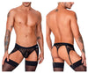 Candyman 99766 Garter tangas color negro