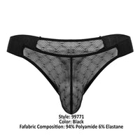 Candyman 99771 Mesh Thongs Color Black