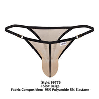 CandyMan 99776 Mesh Thongs Color Beige