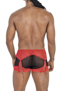 Candyman 99779 Mesh Lace Trunks Color Black-rouge