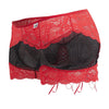 Candyman 99779 Mesh Lace Trunks Color Black-rouge