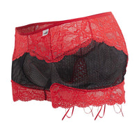 Candyman 99779 Mesh Lace Trunks Color Black-rouge