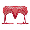 CandyMan 99792 Mesh Garter Thongs Color Red