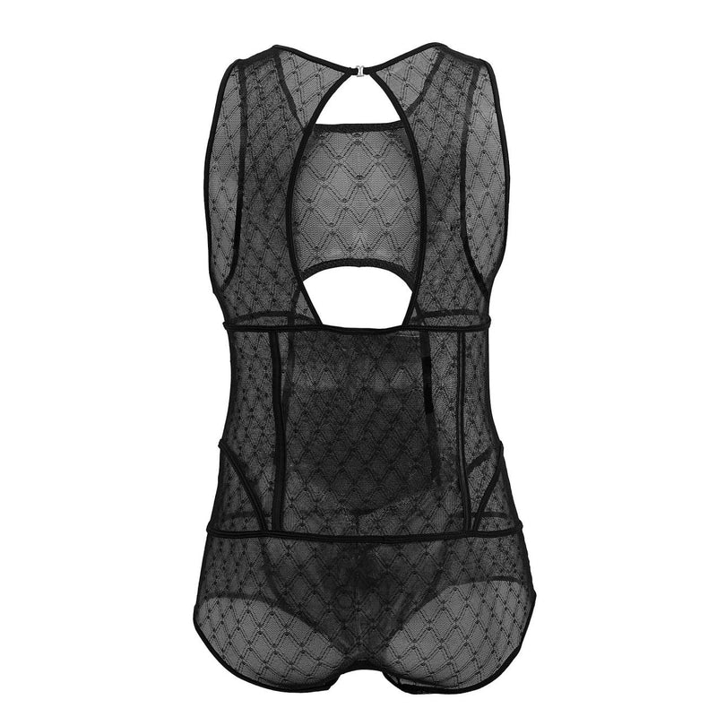 CandyMan 99794 Mesh Bodysuit Color Black