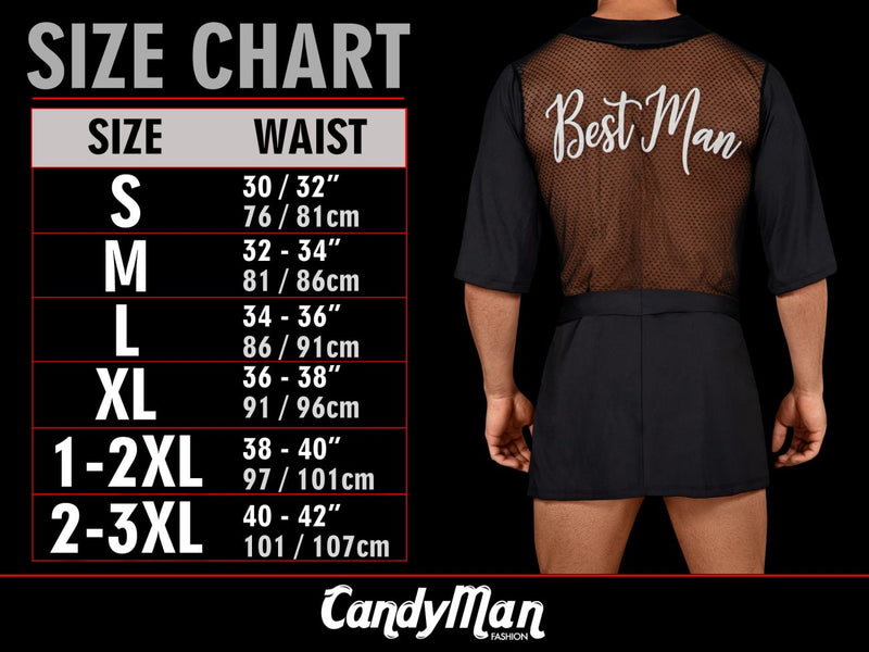 CandyMan 99727X Work-N-Play Bodysuit اللون أسود