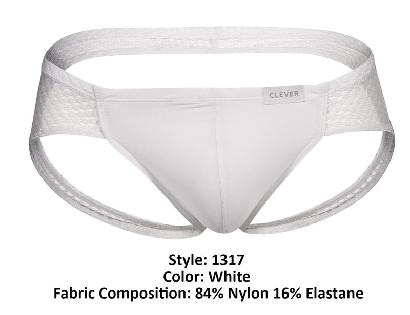 Inteligente 1317 urgente color de jockstrap blanco