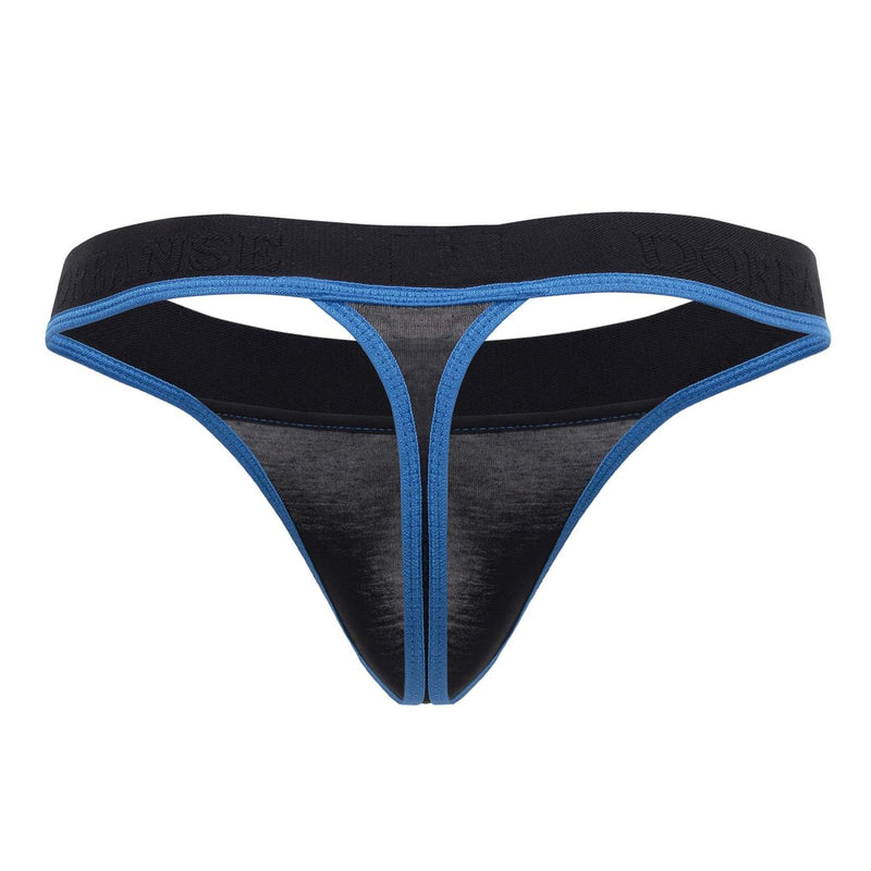 Doreanse 1012-Blk Borderline Thongs Color Negro