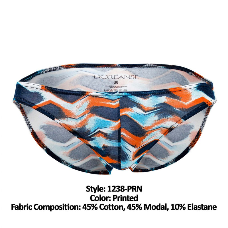 Doreanse 1238-PRN Waves Brief Couleur imprimée