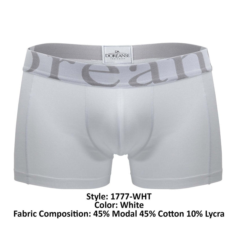 Doreanse 1777-wht Label Boxer Briefs Couleurs blancs