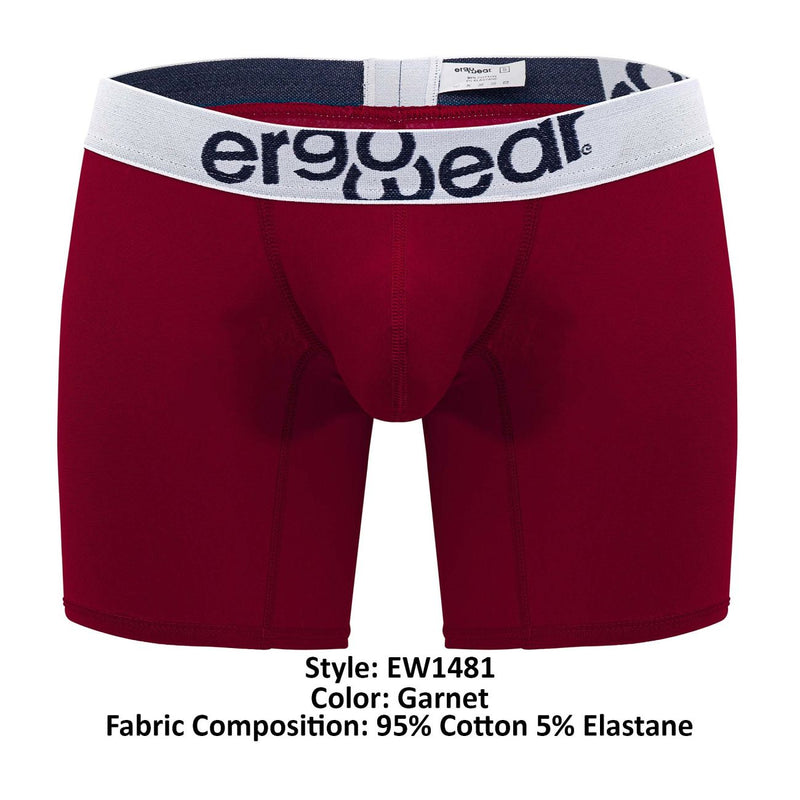 ERGOWEAR EW1481最大棉花拳击手彩色石榴石