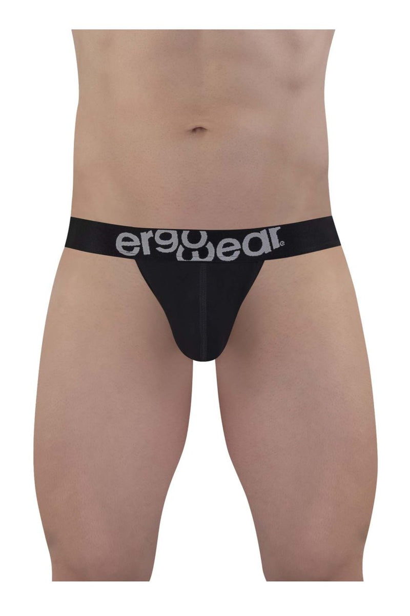 ErgoWear EW1482 MAX Cotton Thongs اللون أسود