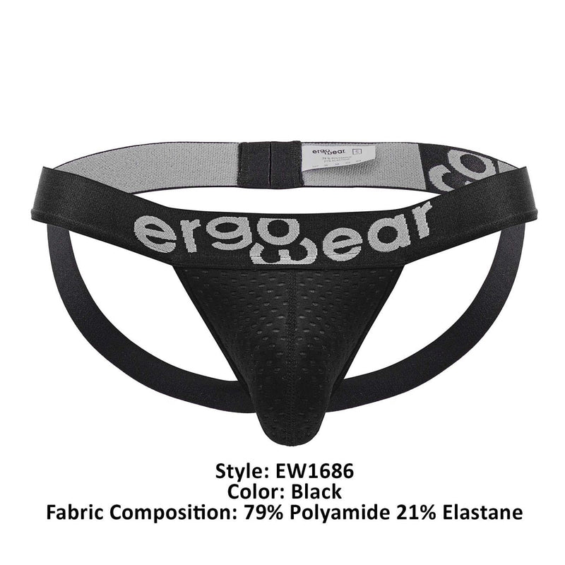 Ergowear EW1686 अधिकतम प्रवाह जॉकस्ट्रैप रंग काला