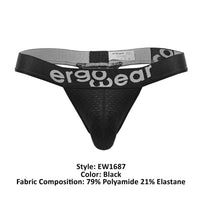 ErgoWear EW1687 MAX FLOW G-String Color Black