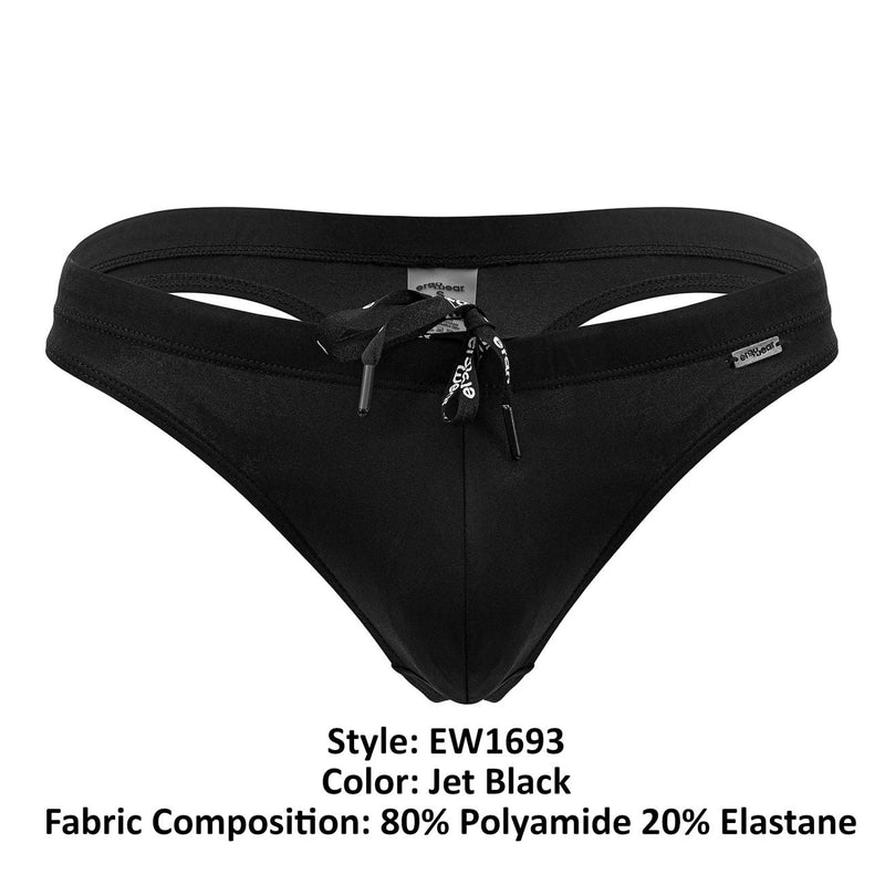 ErgoWear EW1693 X4D SW ملابس سباحة ملونة باللون الأسود الداكن