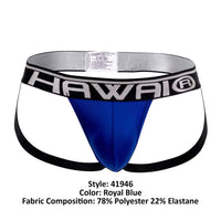 Hawai 41946 Couleur de jockstrap de sport solide Bleu royal