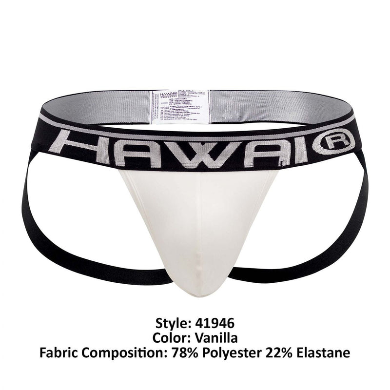 Hawai 41946 Couleur de jockstrap de sport solide Vanille