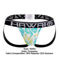 Hawai 42052 Flowers Athletic Jockstrap Color Turquoise