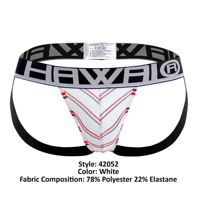 Hawai 42052 Lignes Athletic Jockstrap Color White