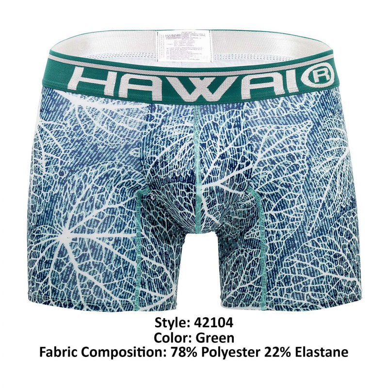 Hawai 42104 Brief de boxer imprimé couleur verte