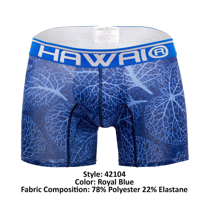 Hawai 42104 Boîtres de boxer imprimées couleur Royal Blue