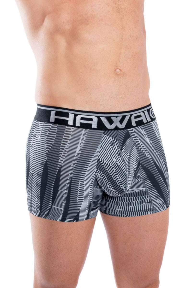 HAWAI 42121 Printed Athletic Trunks Color Black