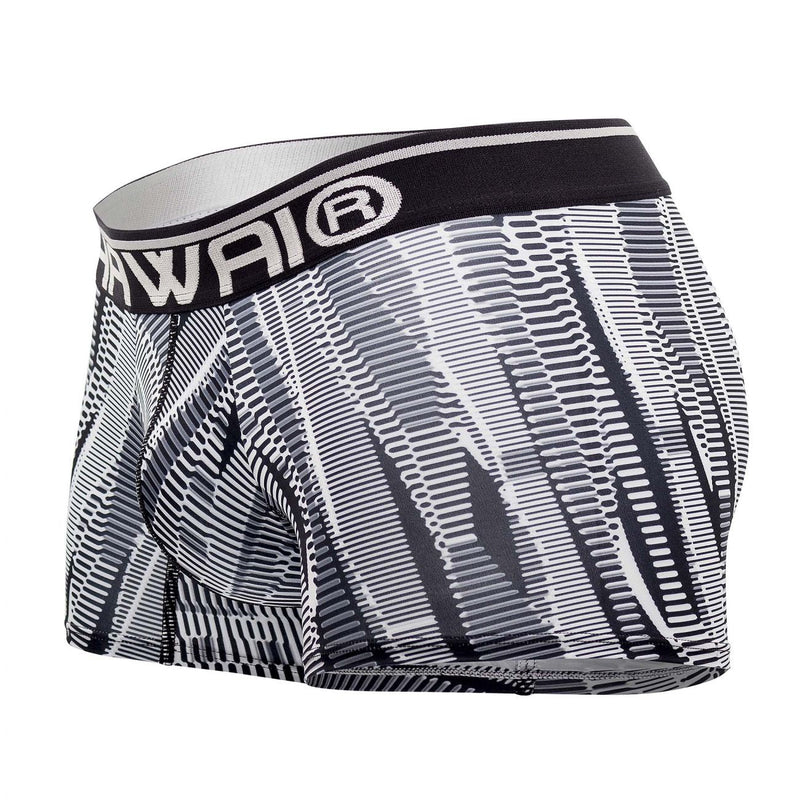 HAWAI 42121 Printed Athletic Trunks Color Black